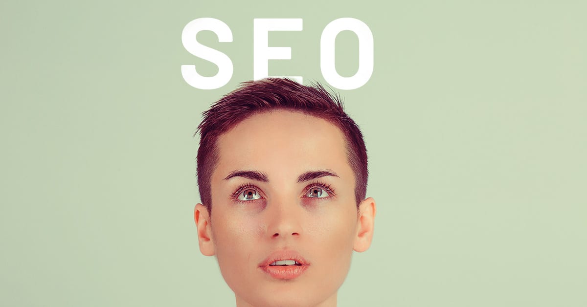 Woman thinking about how to improve her agency's SEO capabilities.