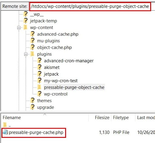 Uploading the Purge Object Cache Plugin | Pressable