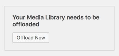 Your media library needs to be offloaded.